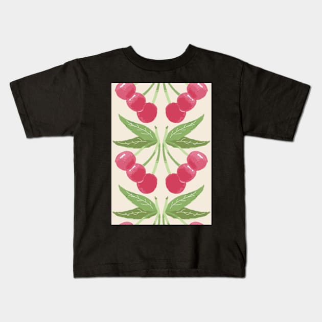 Sweet Cherries Kids T-Shirt by FrancesPoff